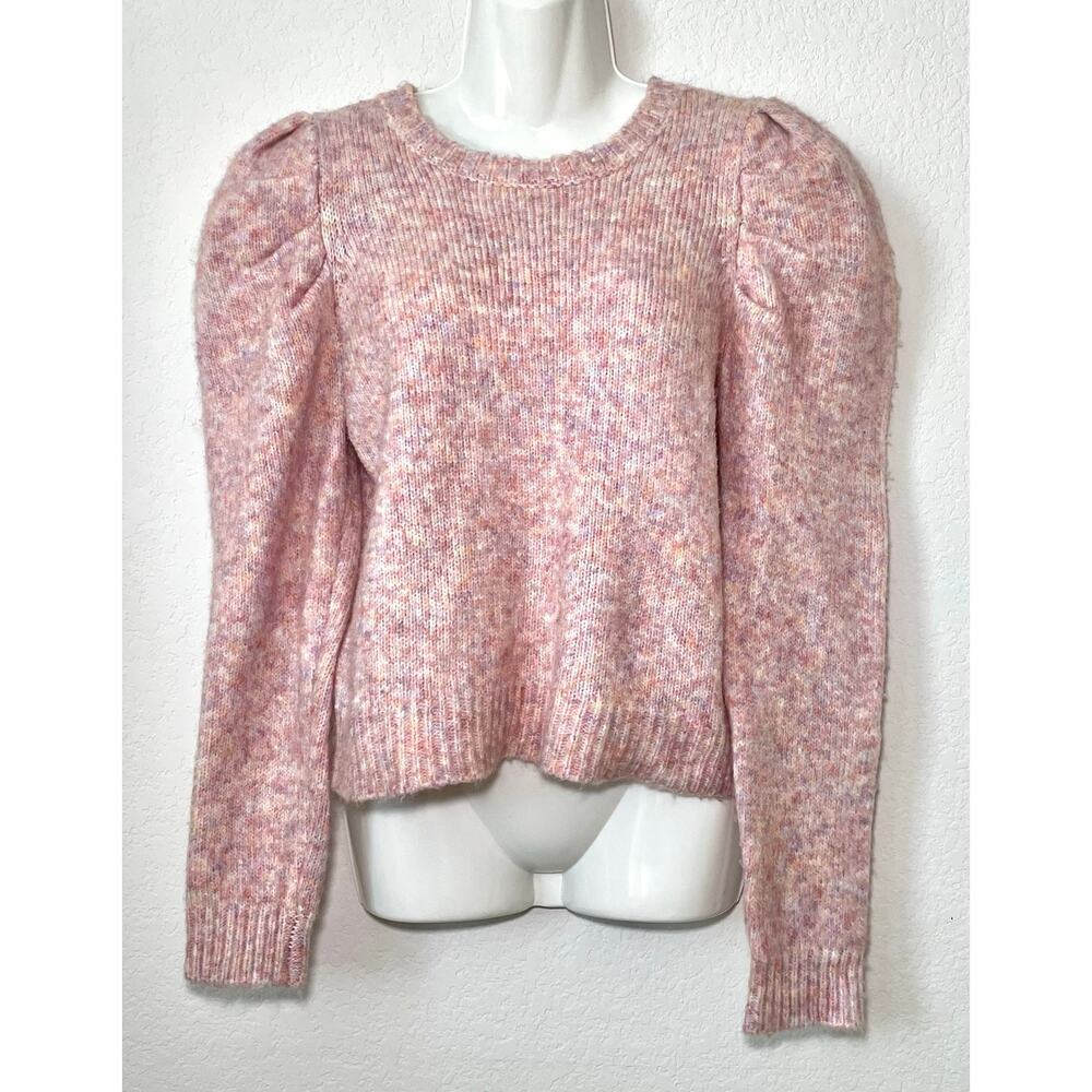 Koko + Mason Beautiful Women Knit Pink Confetti Sweater Size Small